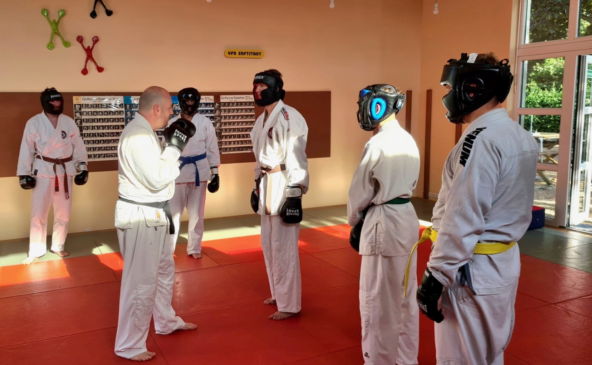 Gruppenfoto vom Sparring
