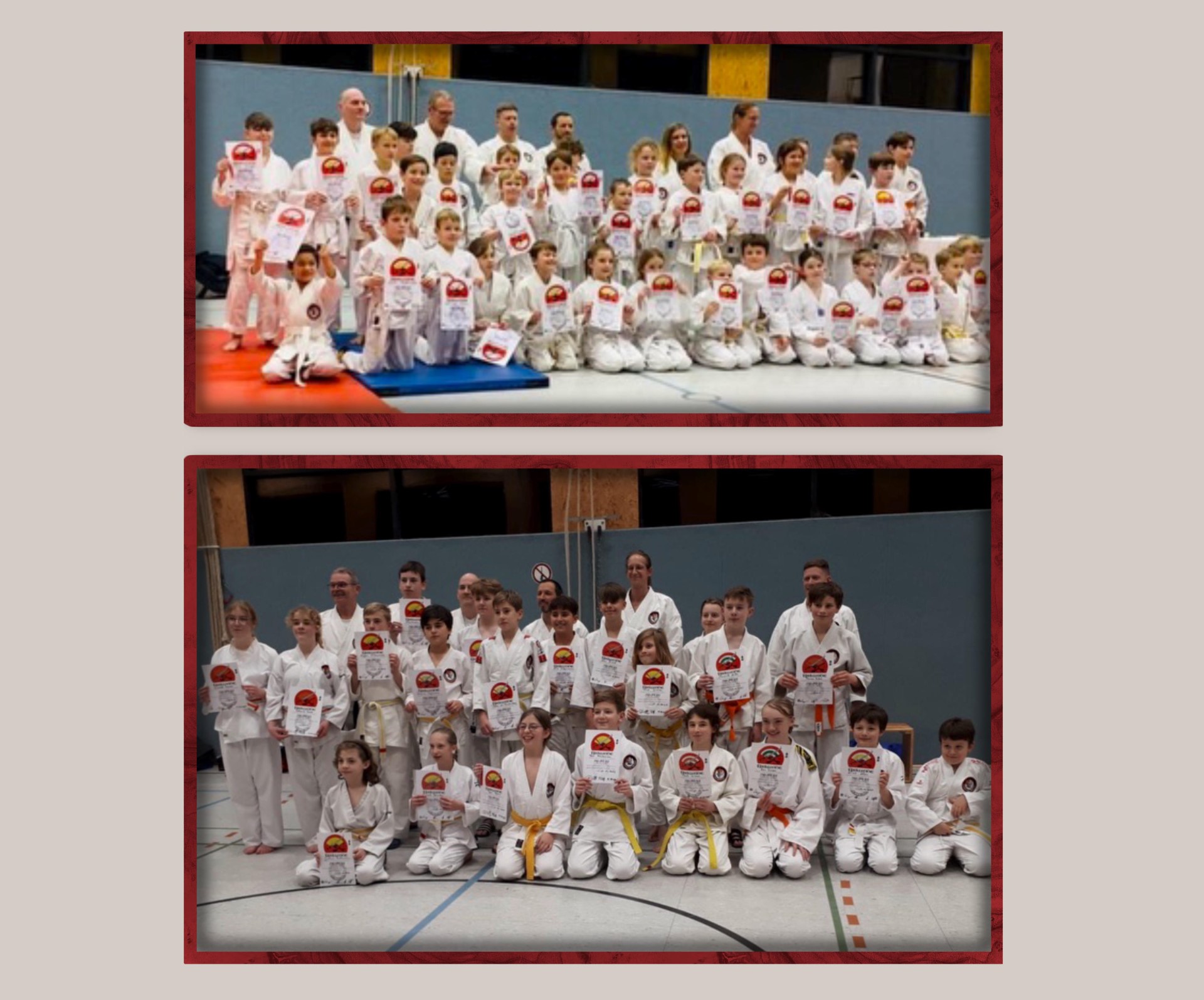 Gruppenbild der Kinder-Prüfung im Winter 2023