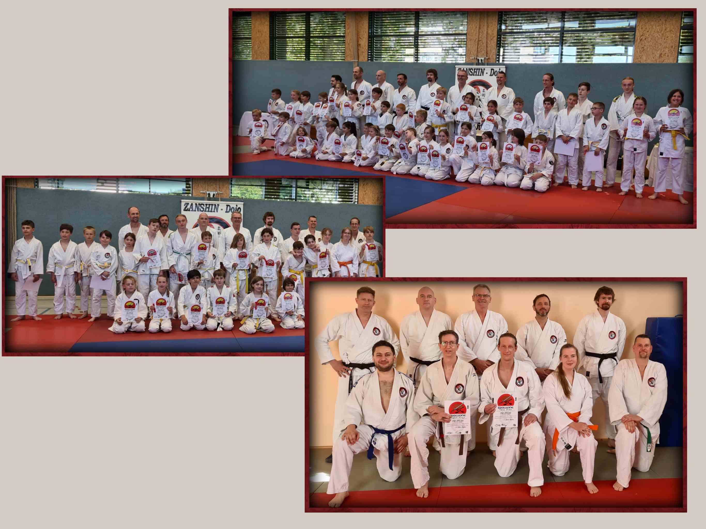 Gruppenbilder von den Prüfungen