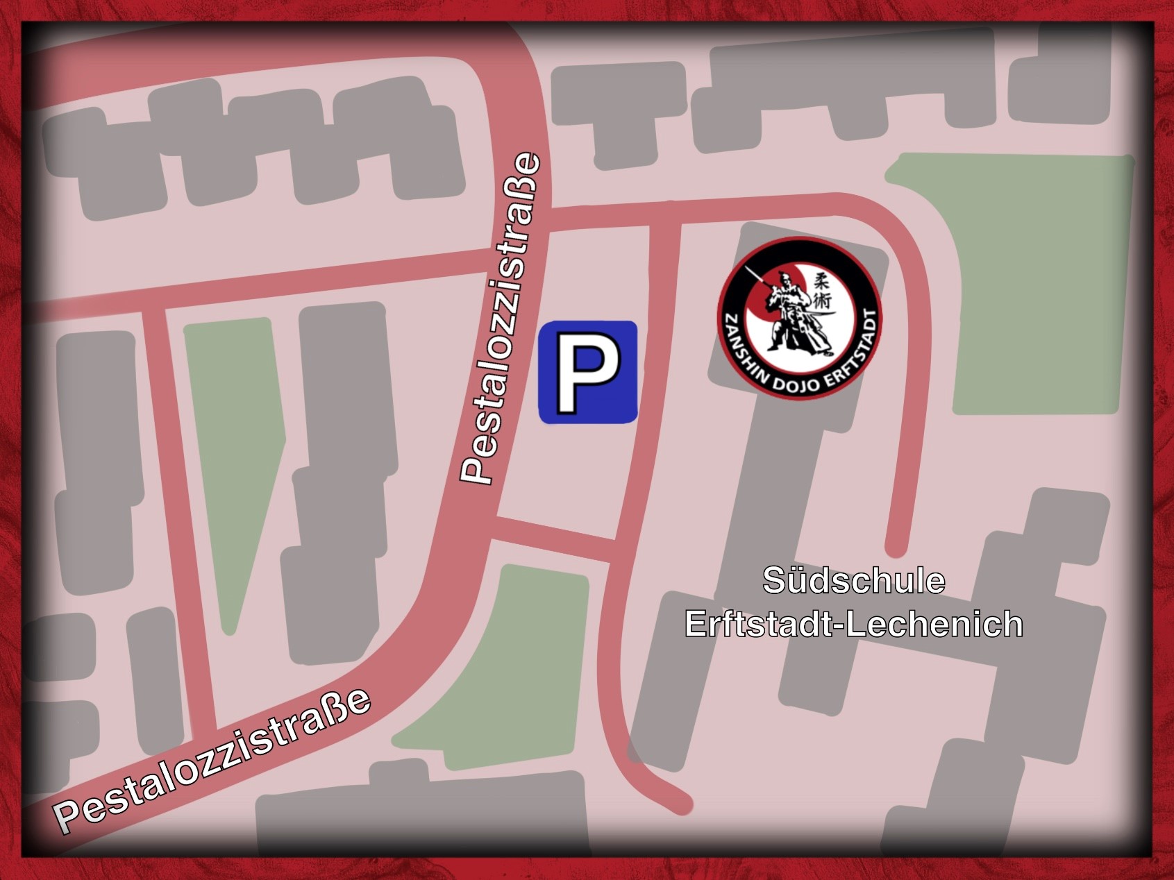 Kartenausschnitt der die Südschule zeigt